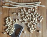A picture of step 3 of Cavatelli with Purple Carrots, Broccoli Rabe, and Cremini Mushrooms.
