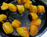 A picture of step 4 of Bafla Baati and Daal with Spinach.