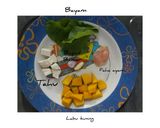 Foto langkah ke 1 dari resep Mpasi 6 bulan bubur labu + bayam + ayam.