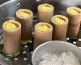 Gambar langkah 6 resipi Putu bambu durian.