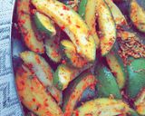 A picture of step 11 of Aam/kheri Pickle.