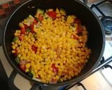 A picture of step 5 of Calabacitas con Queso.