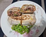 A picture of step 11 of Paneer and Beans Burrito wrap.