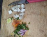 A picture of step 1 of Sweet potato bhel.