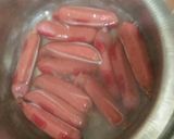A picture of step 1 of Steamed smokies.
