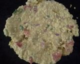 A picture of step 3 of Oats chilla.