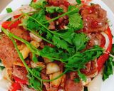 Hình bước làm 5 của món Salad bò dưa kiệu