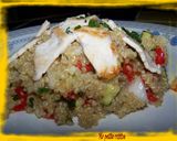 Une image de l'étape 2 de Salade de quinoa aux légumes et poulet.