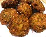 A picture of step 3 of Qeema and moong daal Tikki.