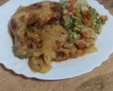 Csirkecomb káposzta ágyon recept fázis 4 fotója