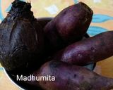 A picture of step 1 of Beetroot Sweet potato Ladoos.