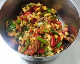 A picture of step 5 of Green garlic chutney.