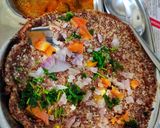 A picture of step 6 of Sprouted ragi uttappam.