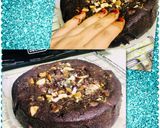 A picture of step 3 of Eggless coffee & nuts plum cake in microwave.
