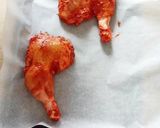 A picture of step 3 of Chicken Hip with Hot Sauce in the Oven.