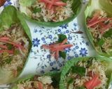 A picture of step 6 of Leftover fried rice in cabbage cups.