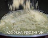 A picture of step 1 of Besan ka halwa.