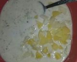 A picture of step 4 of Dahi aalu phulki.