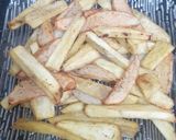 A picture of step 5 of Fried Sweet Potato & Potato Fries. (Vrat / Fast).