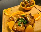 A picture of step 8 of Orange Chicken.