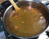 Une image de l'étape 15 de Soupe de pois chiches, carottes, poivron et lard.