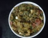 A picture of step 2 of Dhaba style baingan(eggplant) bharta.