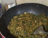 A picture of step 6 of Lal Mathachi Bhaji or Lal Saag Bhaji.