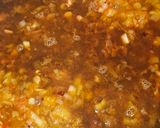 Foto del paso 8 de la receta Calamares rellenos de langostinos y sepia en salsa de langostinos y crujiente de almendras
