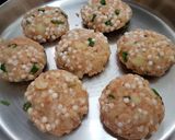 A picture of step 2 of Sabudana Vade.
