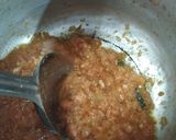 A picture of step 2 of Spinach lotus root sabzi.