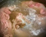 A picture of step 1 of Bún Bò Huế.
