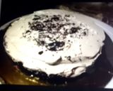 A picture of step 2 of Oreo truffles chocolate cake.