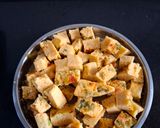 A picture of step 2 of Crunchy Dhokla.