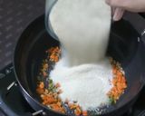 A picture of step 2 of Carrot idli.