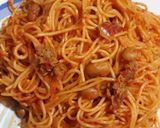 عکس مرحله 1 از دستور ماکارونی با لوبیا و گوشت