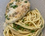 صورة لخطوة 7 من وصفة ‏Chicken pecatta pasta 🍝مكرونة بالدجاج مع صلصة الزبدة والليمون