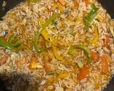 A picture of step 6 of One Pot Steamed White Fish and Savory Rice with Roasted Garlic and Tomato Sauce.