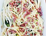 # 23 04 26 Remek kis vacsora, cukkini brokkoli spagetti parmezán combó recept fázis 8 fotója