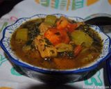 A picture of step 8 of Persian celery stew (khoresh karafs).