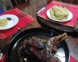 A picture of step 7 of #themechallenge roasted chicken and mukimo.