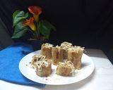 A picture of step 8 of Corn chana roll.