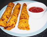 A picture of step 3 of Chikapea flour pancake.