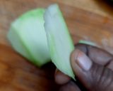 A picture of step 1 of Raw mango pachadi.
