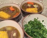 A picture of step 4 of Caldo de Res (Soup of Beef).