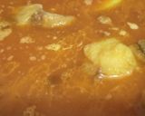 A picture of step 3 of Aloo gosht.