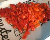Une image de l'étape 4 de Gratin de spatzles au thon, poivrons rouges et emmental en panure épicée.