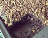 A picture of step 8 of Eggless Coffee Chocolate cake with Nut Crumb.