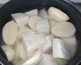 Foto del paso 4 de la receta: Tollos con papas batata y pella de gofio & plátano.Canario Solé