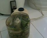 A picture of step 1 of Chicken and Swiss Chard Burgers.