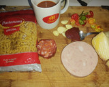 Foto del paso 1 de la receta: Macarrones con jamón, chorizo y queso